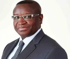 Portrait de Julius Maada Bio candidat de Sierra Leone People's Party (SLPP)